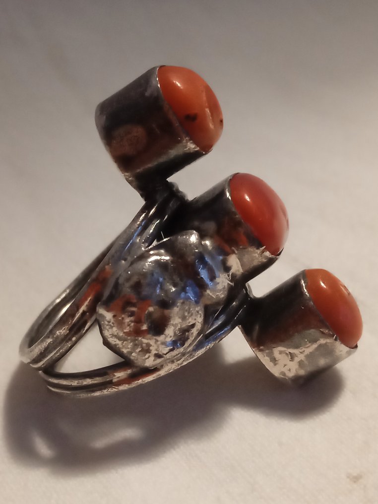 Corallo - Argento - Anello #4.3
