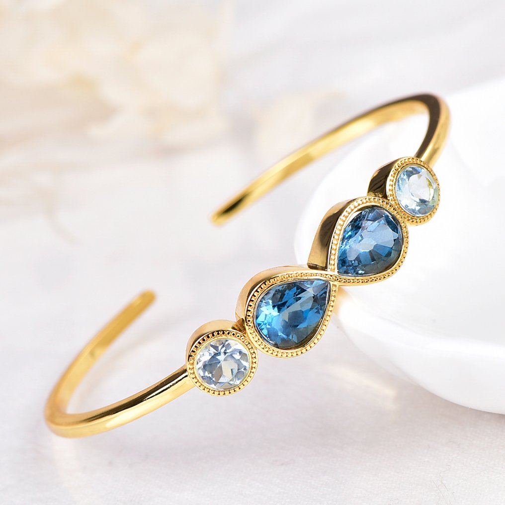 χωρίς τιμή ασφαλείας - Βραχιόλι Ασημί - Topaz - Πιστοποιημένο #1.0