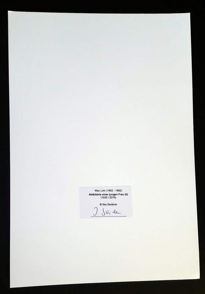 Max Lohr (1902-1992) - Aktbildnis einer jungen Frau (2) #3.2