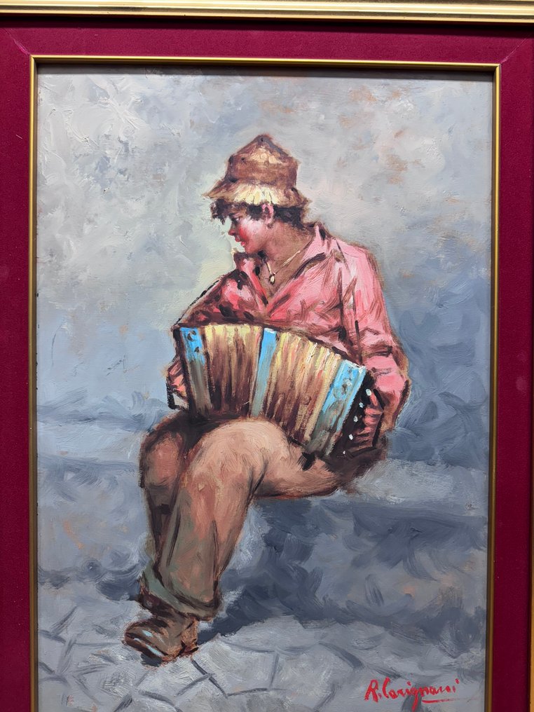 Roberto Carignani (1894-1975) - Scugnizzo con fisarmonica #2.1