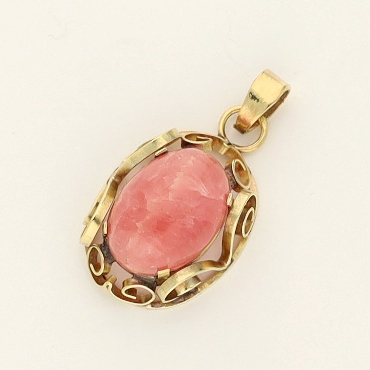 墜飾 - 14 克拉 黃金 - 7.03ct. tw. - Rhodochrosiet #2.1