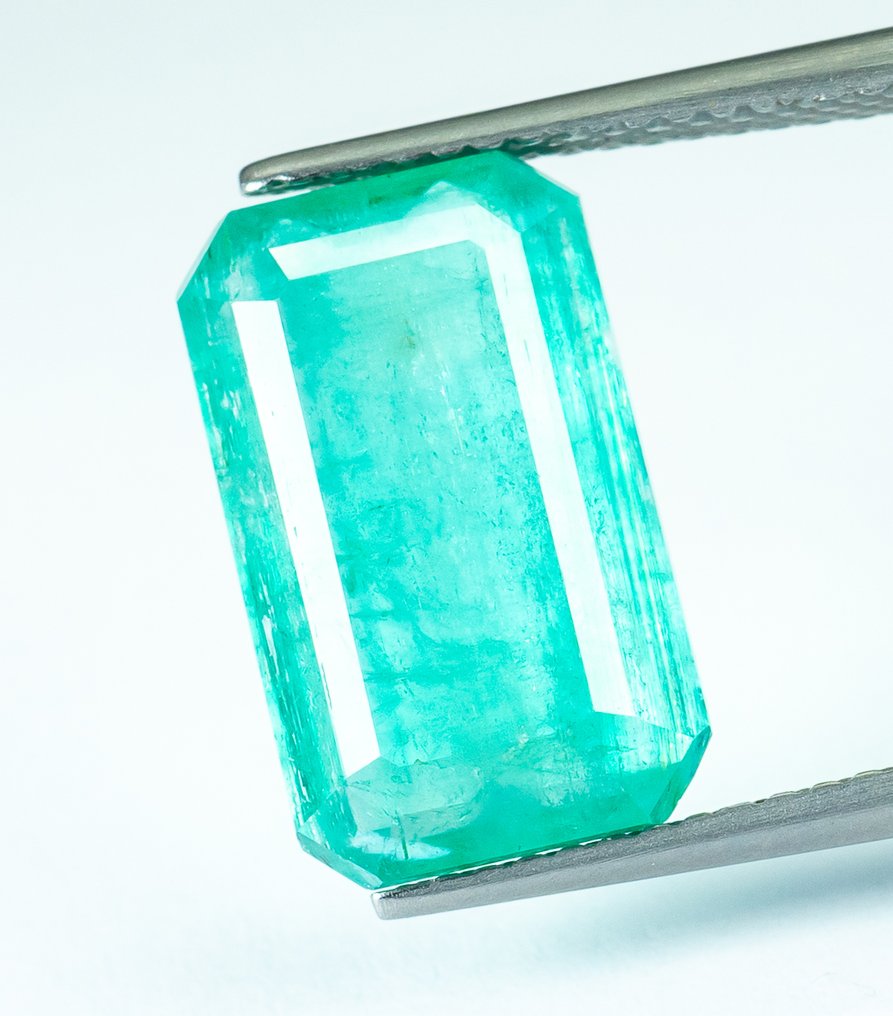 没有保留价 祖母绿  - 5.39 ct - Bellerophon 宝石实验室 - 偏蓝绿色（尼日利亚） #2.1