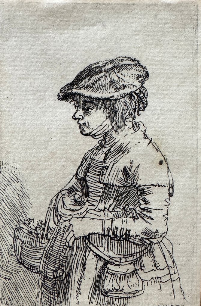 Rembrandt Van Rijn (1606-1669) - A Girl with a Basket #1.0