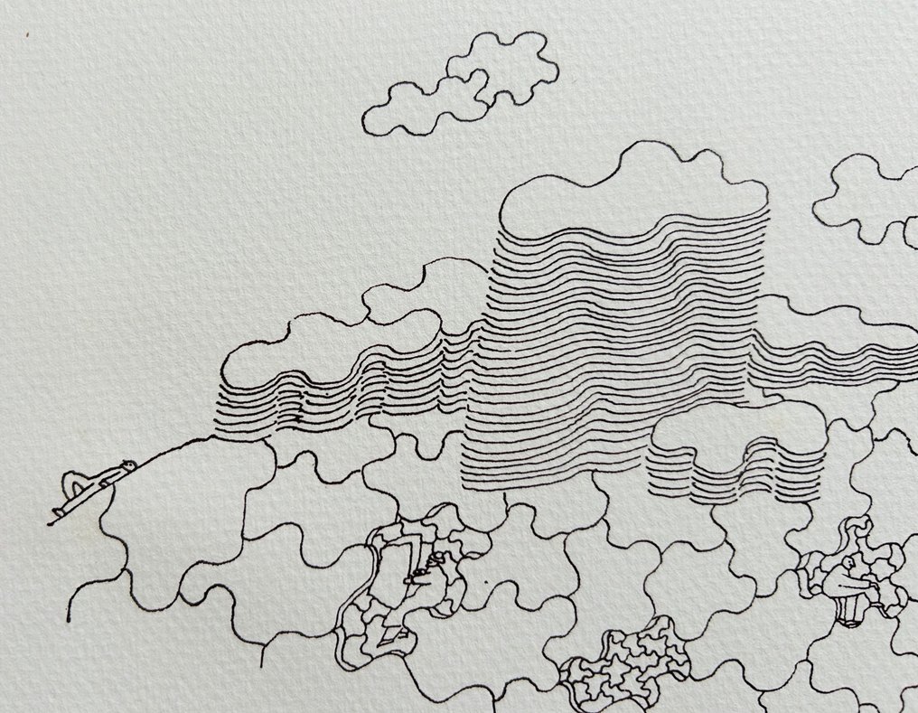 Jean-Michel Folon (1934-2005) - Sans-titre - Héliogravure signée #2.1