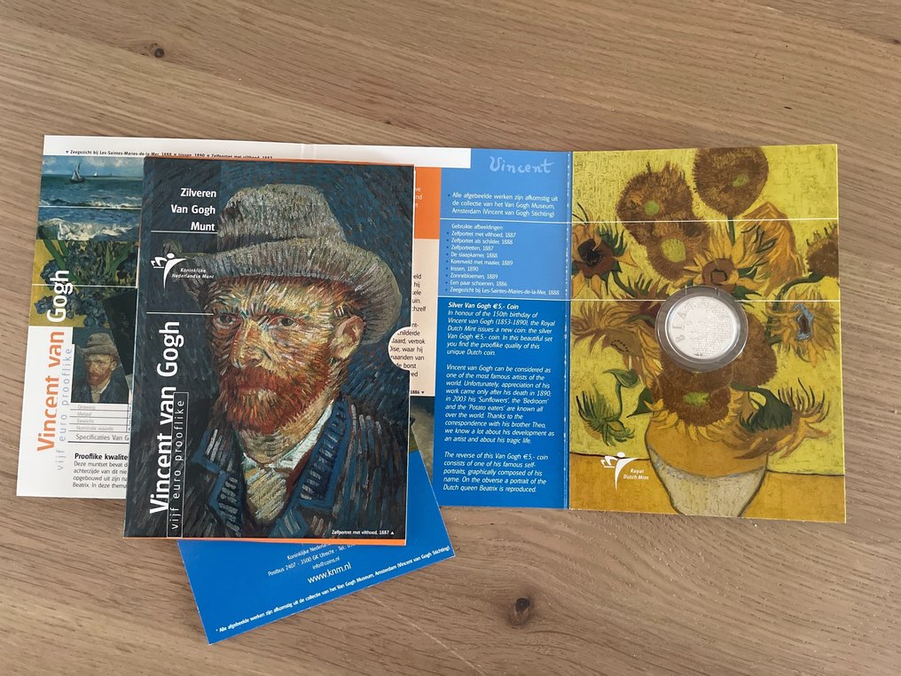 Netherlands. 5 Euro 2003 'Van Gogh vijfje' in coincard (No Reserve Price) #1.0