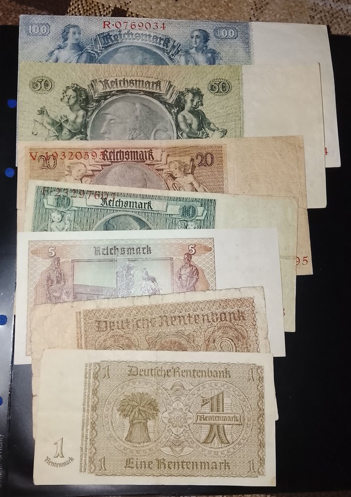 Λαϊκή Δημοκρατία του Κονγκό (DDR). - Soviet Occupation - 1, 2, 5, 10, 20, 50, 100 Deutsche Mark 1948 - Pick 1, 2, 3, 4a, 5a, 6b, 7a  (χωρίς τιμή ασφαλείας) #1.0