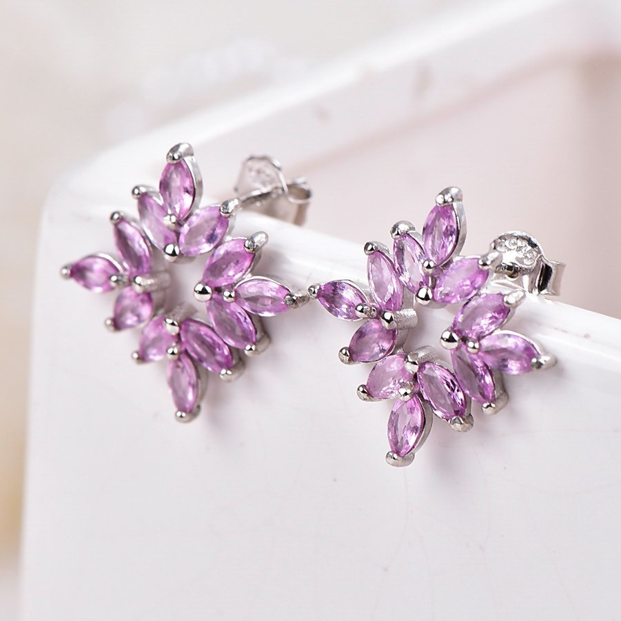 χωρίς τιμή ασφαλείας - Σκουλαρίκια Ασημί - Sapphire - Πιστοποιημένο #3.2