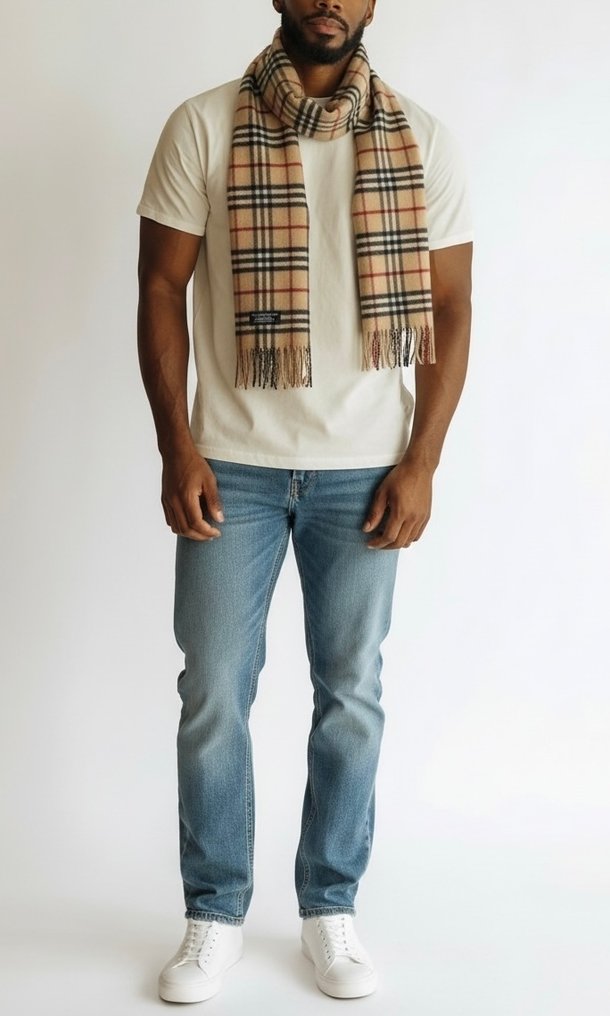 Burberry - sciarpa Unisex London Monogram Collection 100% Wool - Scarf #3.2