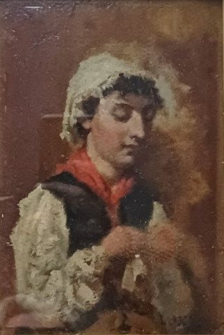 Luigi Nono (1850-1918), Attr. a - Ritratto di giovane popolana #1.0