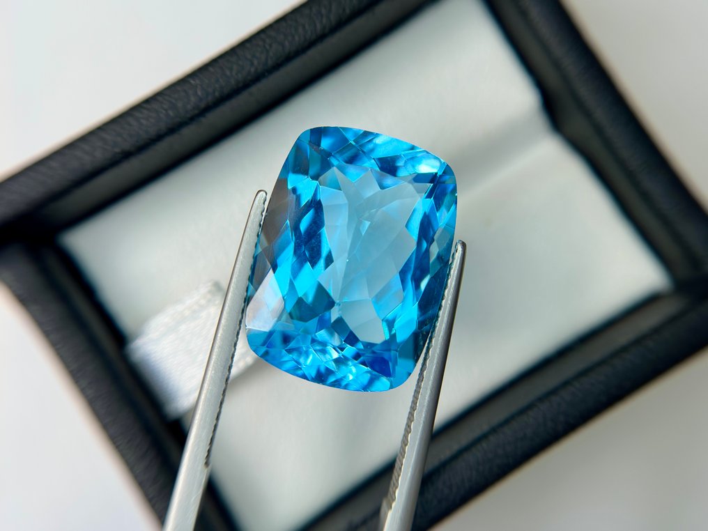 Nincs minimálár - 1 pcs Kék Topáz - 25.95 ct - Nemzetközi Színes Drágakő Szövetség (ICA GemLab) - Lenyűgöző fényes kék topáz #2.1