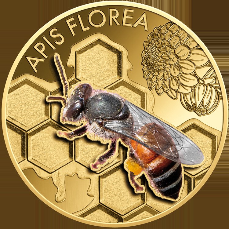 10 x 1/1000 troy oz - 金 .999 - Wonderful World of Bees Coin Set (w/ Display Case & Coa) #4.3