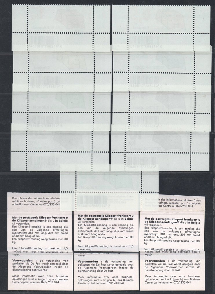 Belgien 2003/2007 - Meget smuk samling af Kilopostzegels - sjældent tilbudt. - OBP: KI1/KI18a + B 12/13 #3.2