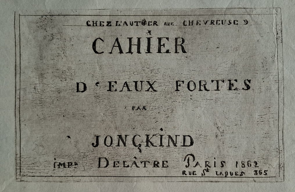 Johan Barthold Jongkind ( 1819-1891) - Cahier d'eaux fortes #2.1