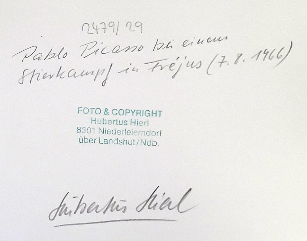 Hubertus Hierl (1940) - Pablo Picasso beim Stierkampf in Fréjus - 7.8.1966 #3.2