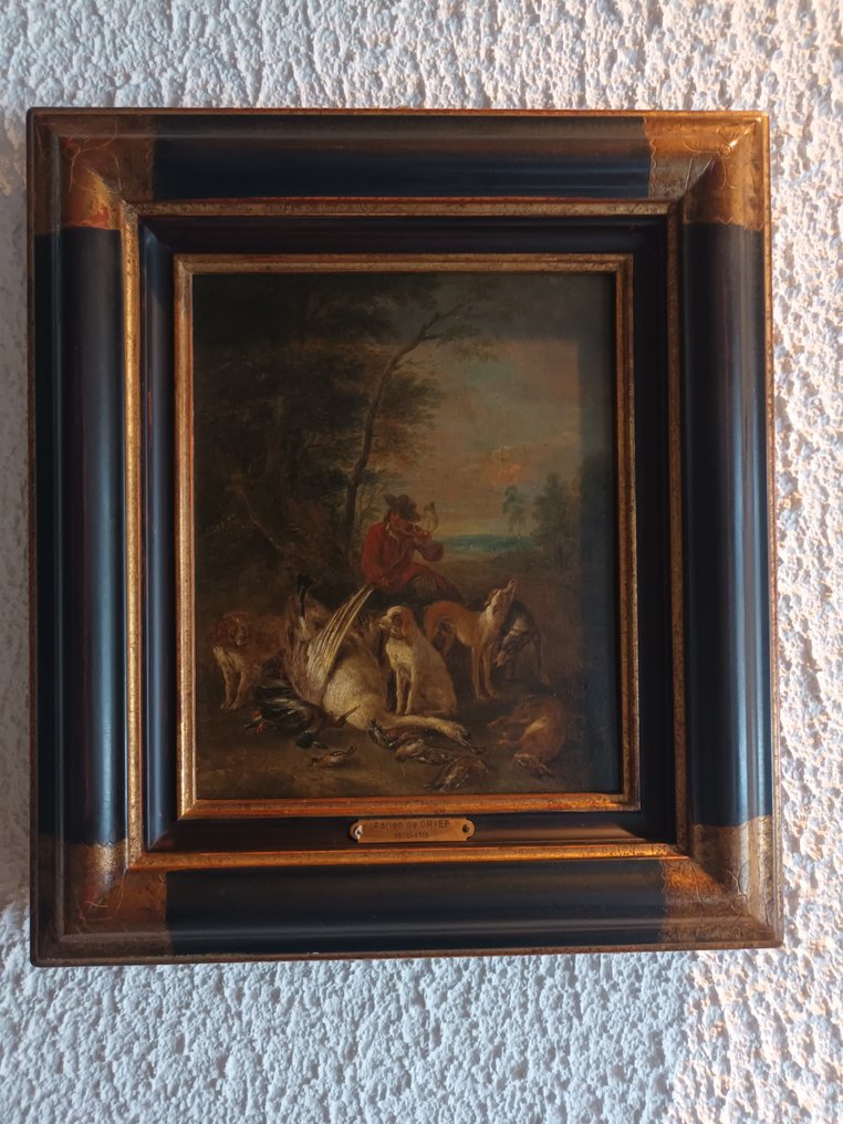 Adriaen de Gryef (1657-1722) - Jagdszene: Abblasen von der Jagt (Het afblazen van de jacht) #2.1