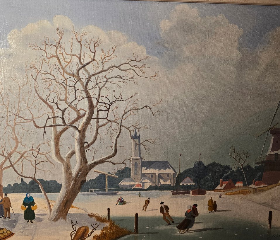 Dutch school (XX), Gena - Old village #1.0