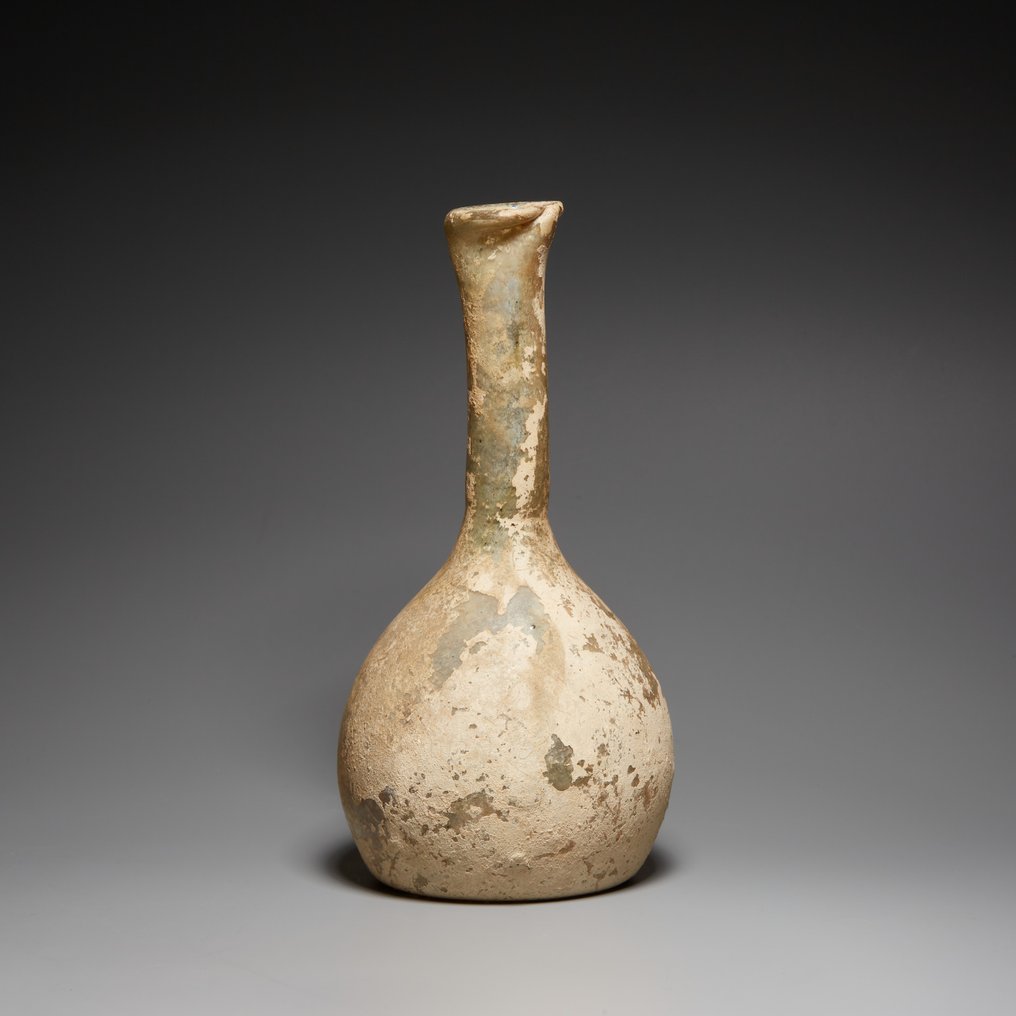 Αρχαία Ρωμαϊκή Γυαλί Flask. 3ος αιώνας μ.Χ. Ύψος 15,5 εκ. #1.0