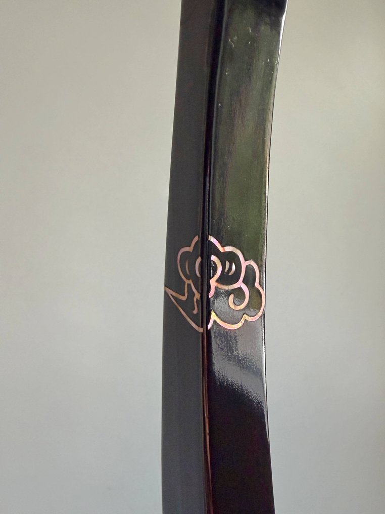 站架 - 刀架：龙母珍珠，日本赠送给美军的礼物，漆器，木材 #3.2