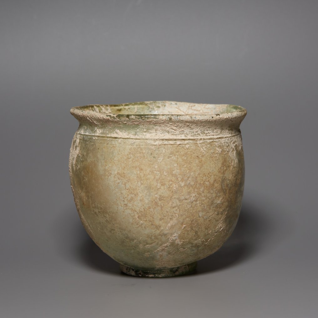 Αρχαία Ρωμαϊκή Γυαλί Δοχείο. 1ος-4ος αιώνας μ.Χ. ύψος 8 εκ. #2.1