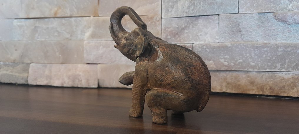 Pierre Chenet (XX-XXI) - Szobor, L'Elephant a la pate levé - 7.5 cm - Bronz #3.2