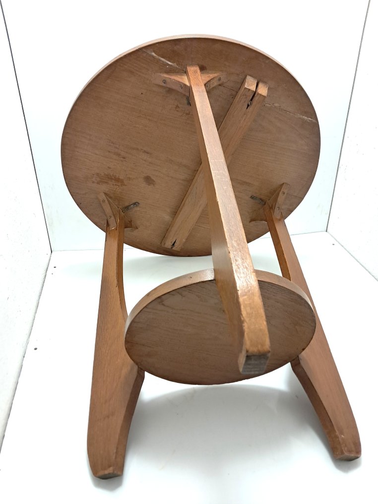 59 cm 7 kg - Table d'appoint - Chêne - Style de l'école d'Amsterdam #4.3