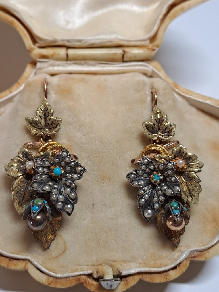 Drop fülbevaló - 14 kt. Sárga arany #1.0