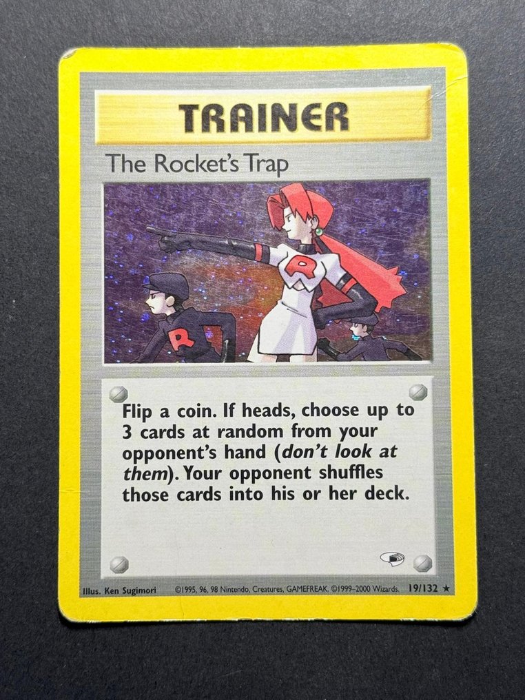 Pokémon - 2 Card - Rocket's Hitmonchan Holo - The Rocket's Trap Holo - WOTC - Gym Heroes #1.0