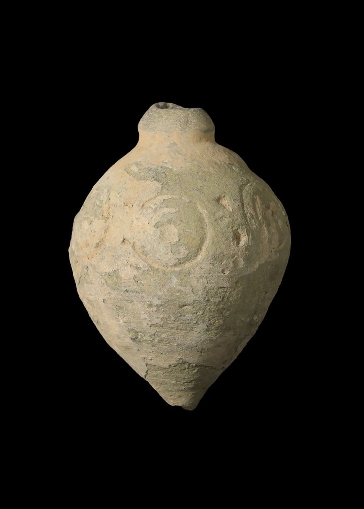 拜占庭时期 陶瓷 手榴弹与雕刻装饰 (没有保留价) #3.2