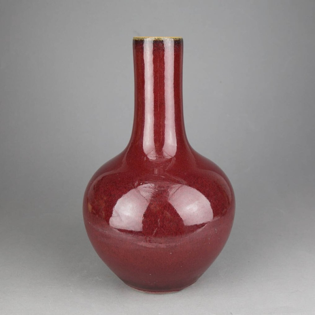 花瓶 - 瓷 - 中国 - 单色 - Sang du boeuf  (没有保留价) #2.1