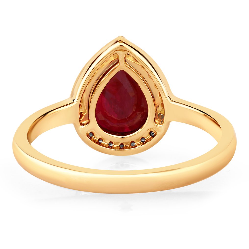 Δαχτυλίδι - 14 καράτια Κίτρινο χρυσό -  1.77ct. tw. Ρουμπίνι - Διαμάντι #3.2