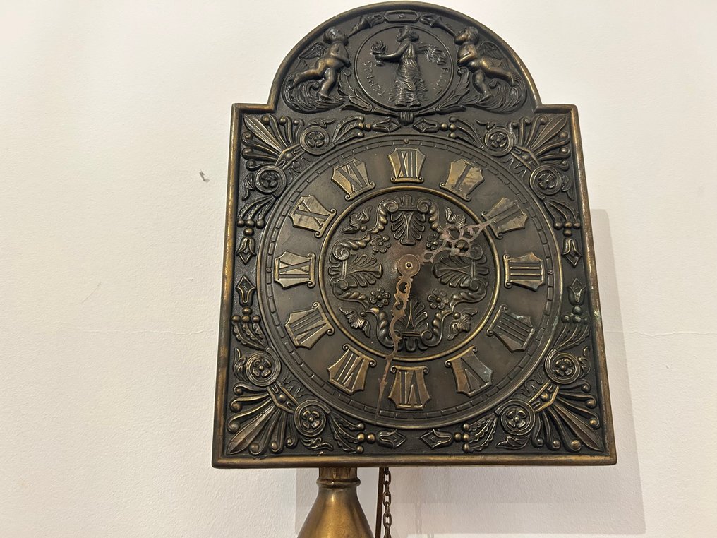 挂钟 -  古董 黄铜 - 1970-1980 - 老式的挂钟 #1.0