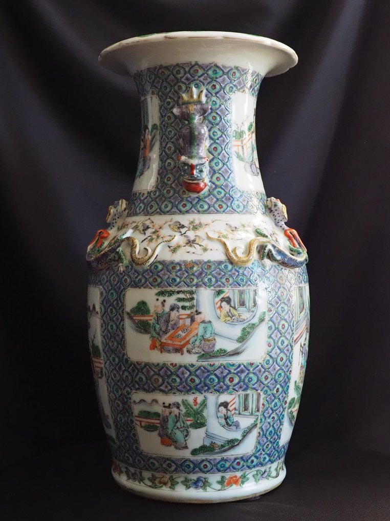 花瓶 - 瓷 - 中国 - Qing Dynasty (1644-1911) - 中国瓷瓶 (没有保留价) #3.2