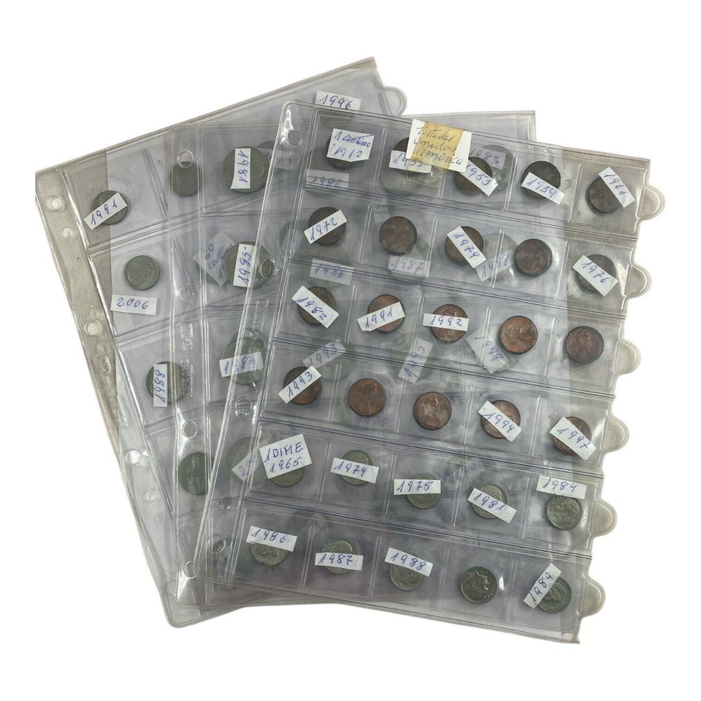 美國. Lote de 63 Moedas  várias datas, vários metais Várias datas  (沒有保留價) #1.0