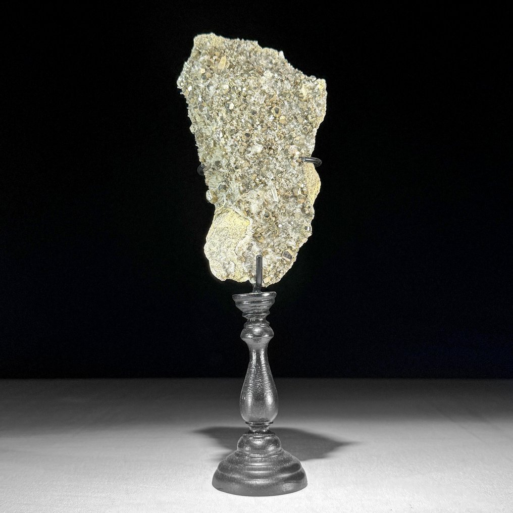 Ei lähtöhintaa - upea kvartsin ja pyriitin pari Kristallikimppu räätälöidyillä jalustoilla - Korkeus: 17.5 cm - Leveys: 10.5 cm- 1600 g - (2) #2.1