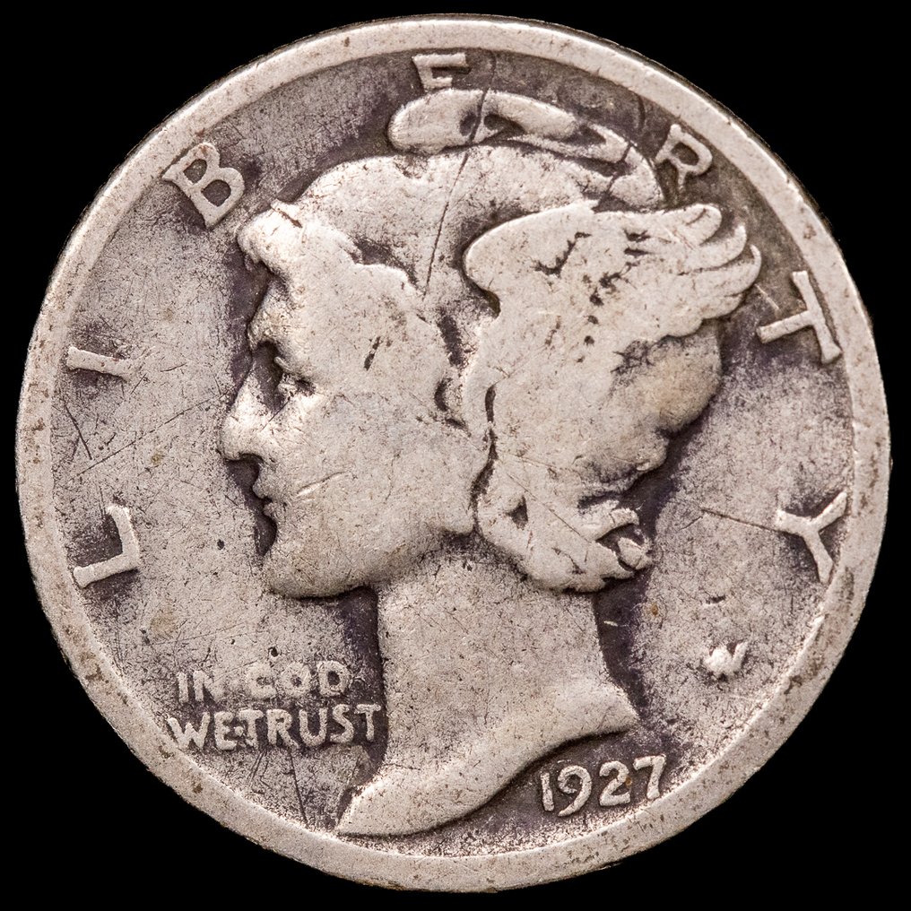 Ηνωμένες Πολιτείες. One Dime 1927 -1960 / 12 Monedas (χωρίς τιμή ασφαλείας) #4.3