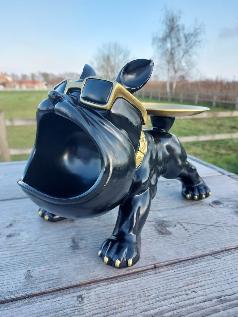 Statue, bulldog cool sculptuur - 19 cm - polyresin #4.3