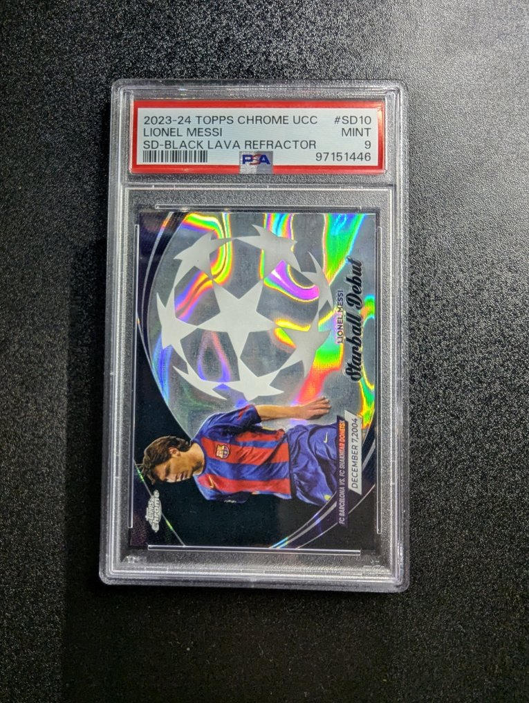 2023/24 Topps Chrome UCL Lionel Messi SD10 Parallel card - PSA 9 - 1 Graded card #1.0