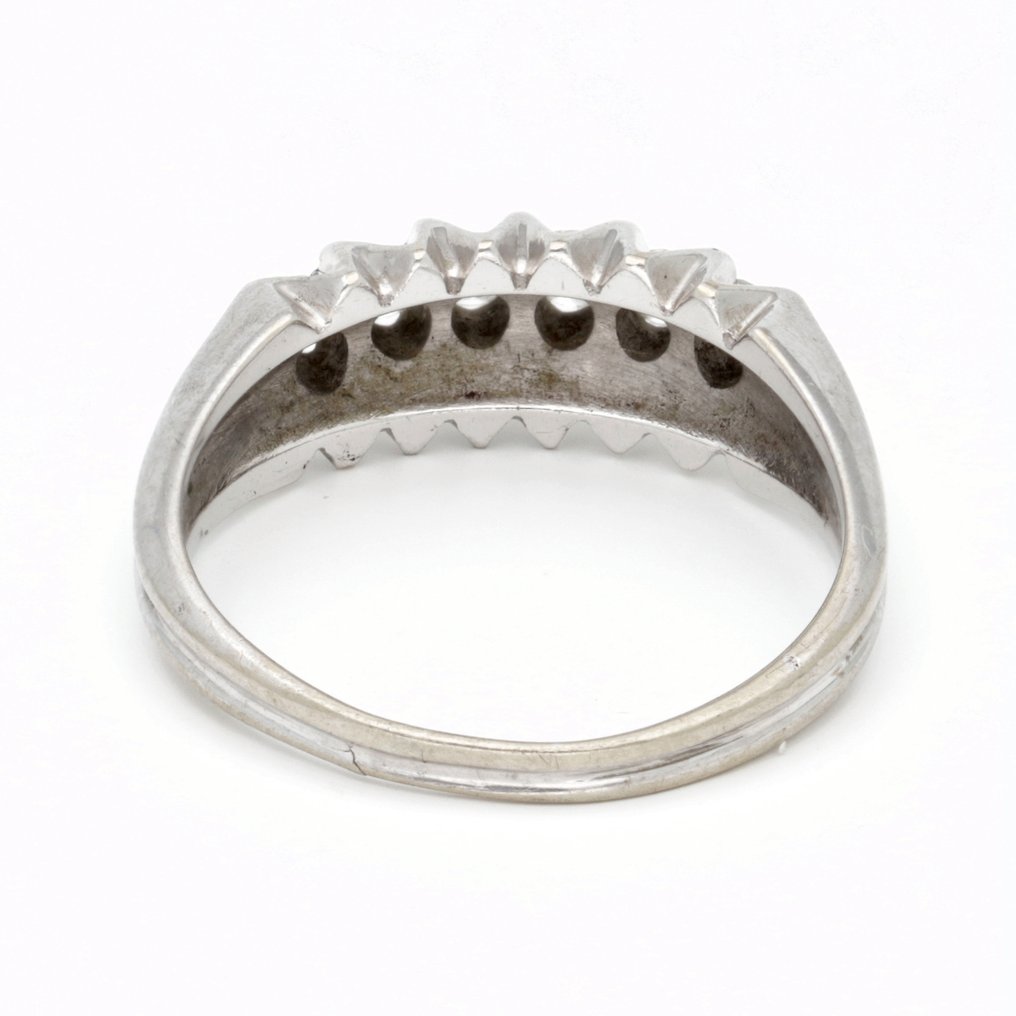 戒指 - 14K包金 白金 钻石 (天然) #3.2