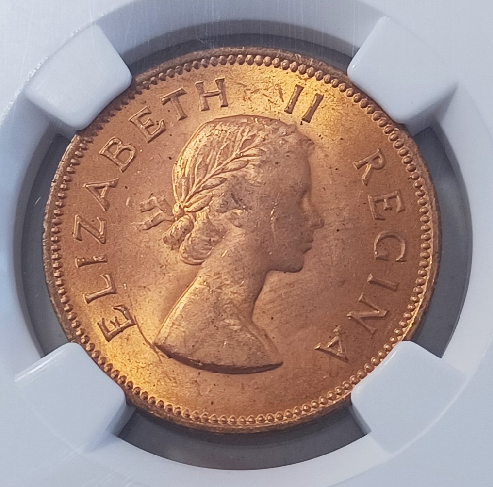 Zuid-Afrika. 1/2 Penny LOT OF 2 1959 MS63RD 1960 MS64RB  (Zonder Minimumprijs) #4.3