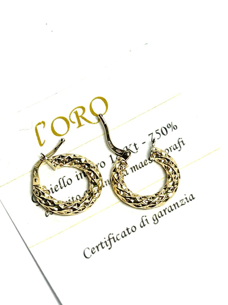 圈形耳环 - 18K包金 黄金 #4.3