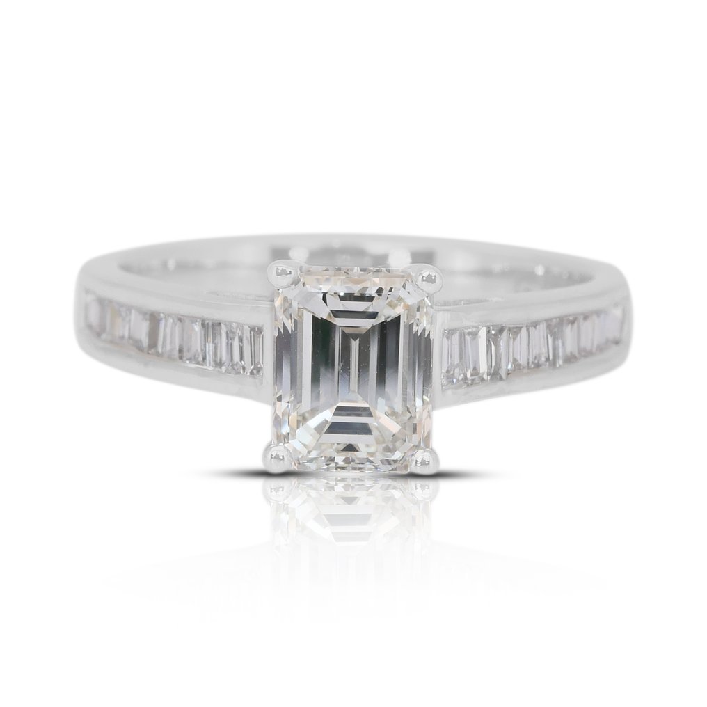 Δαχτυλίδι - 18 καράτια Λευκός χρυσός -  1.60ct. tw. Διαμάντι (Φυσικό) - Διαμάντι - Λαμπερό Δαχτυλίδι #1.0