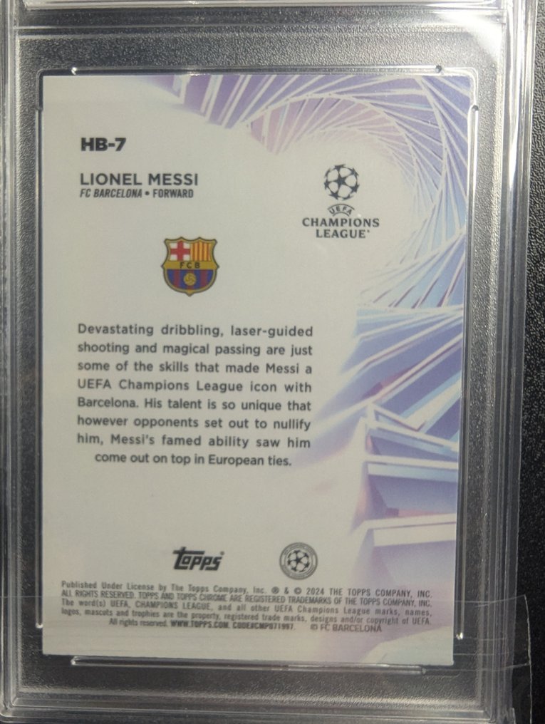 2024 Topps Chrome Lionel Messi Hobby Master Case Hit - MGC 10 - 1 Graded card #3.2