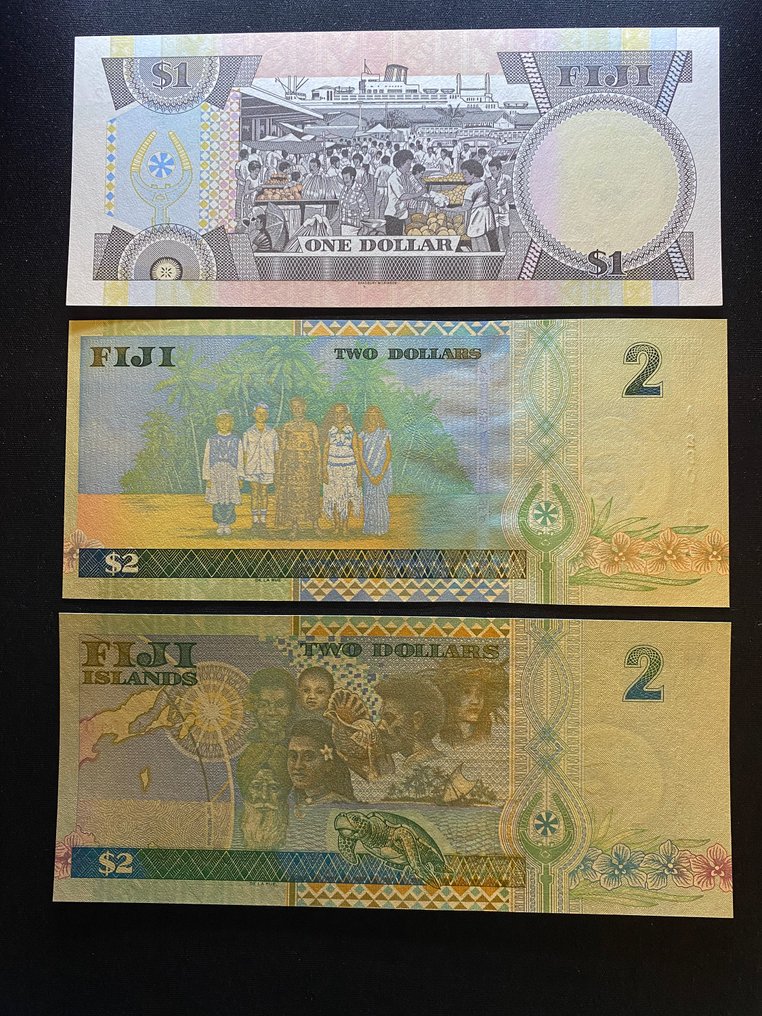 Fiji. - 1, 2, 2, 10, 20, 50 Dollars - various dates  (No Reserve Price) #2.1