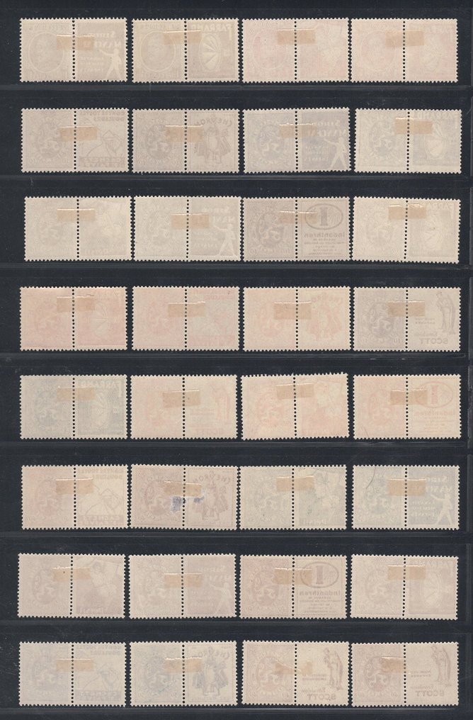 Belgium 1930/1932 - Complete collection of Pubs, Pu 23 is thin and not counted, all the others are very beautiful. - OBP: PI1/PU 72 #1.0
