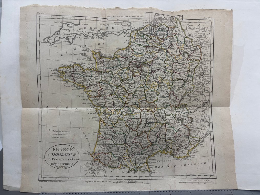 France - France; Eustache Hyacinthe Langlois - France comparative en Provinces et en Départemens - 1781-1800 #1.0