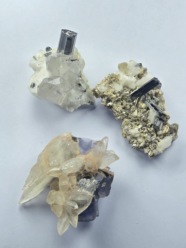 Tormalina i fluoryt Kryształ- 100 g - (3) #1.0