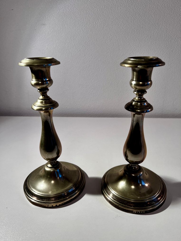 Christofle - Candleholder (2) - Silverplated - Two candleholders #2.1