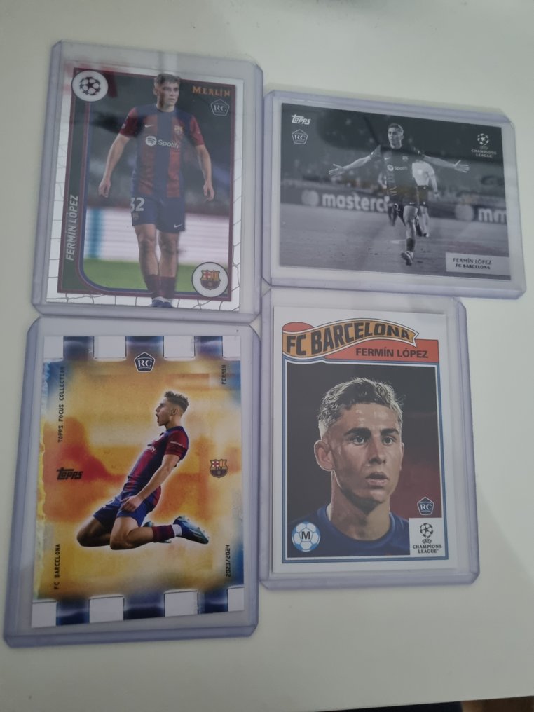 2022/23 Panini Select, Donruss, Topps Fermín López Autographed card, Rookie card, Memorabilia card, Foil - 11 Card - Excellent (EX) #1.0