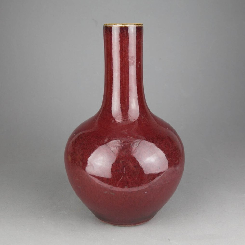 花瓶 - 瓷 - 中国 - 单色 - Sang du boeuf  (没有保留价) #1.0
