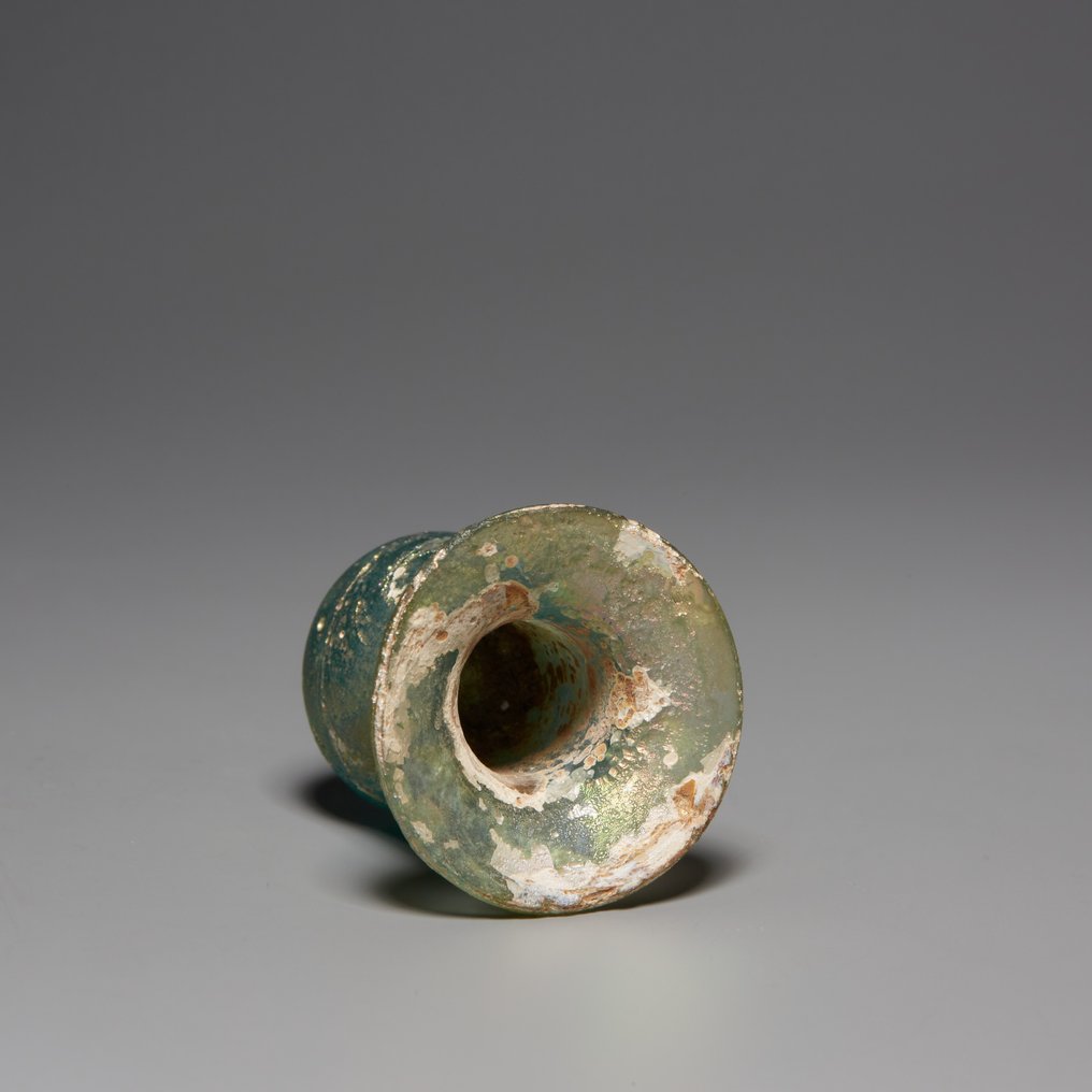 Ancient Roman Glass Flask. 3rd century AD. 3.5 cm height. (No Reserve Price) #4.3